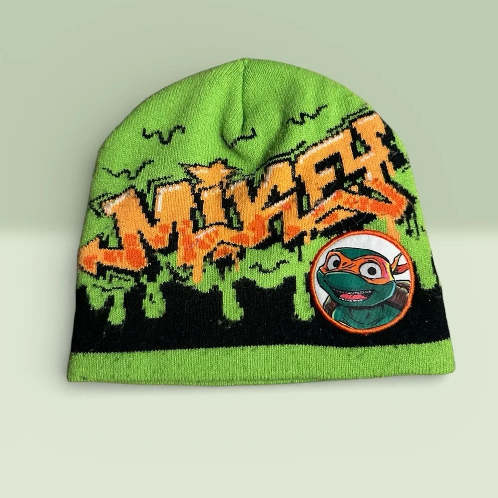 Green Teenage Mutant Ninja Turtles Beanie FAIR condition